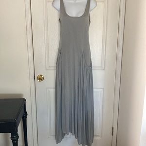 Elm Design Tank Viscose Long Dress Gray 2 Medium